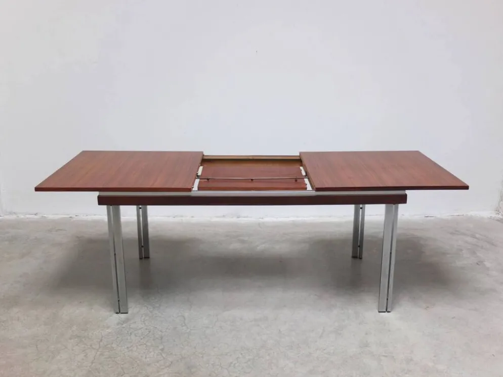Table à manger extensible par Roger De Winter pour E.M.Y., années 1960.