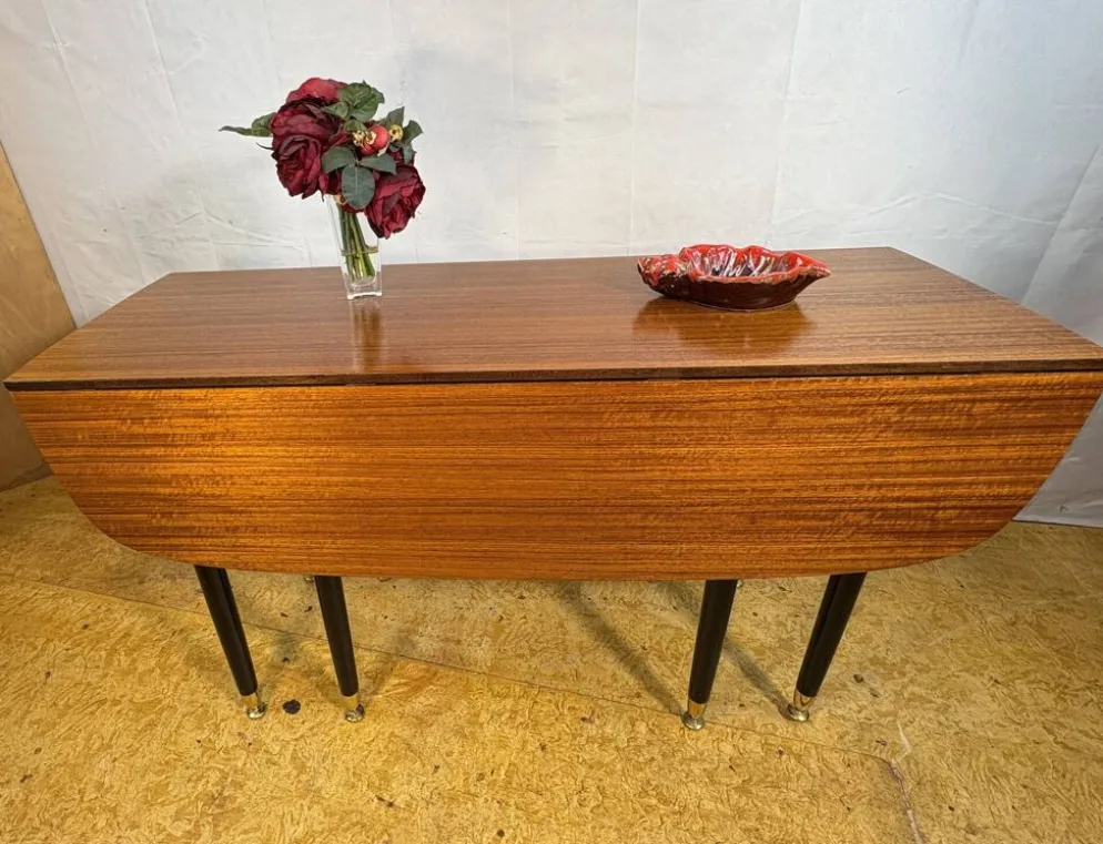 Table à manger extensible pliante en teck et tola vintage rétro des années 50 GPlan
