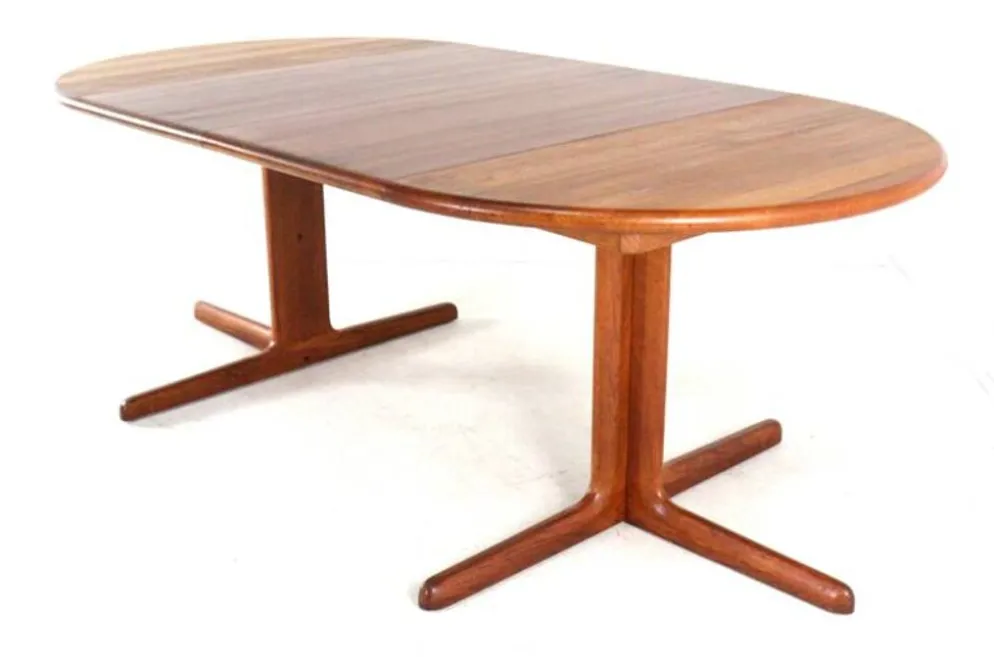 Table à manger extensible ronde 2x 'Gistrup' danoise