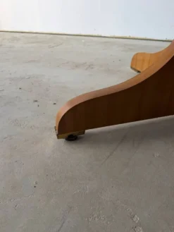 Table à manger extensible ronde à piètement en croix