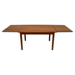 Table à manger extensible vintage danoise en teck des années 1960 par Vamo Sønderborg.