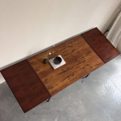Table à manger extensible vintage en palissandre Omann Jun