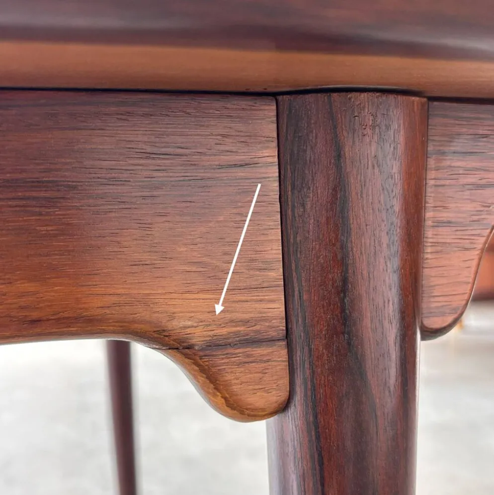 Table à manger extensible vintage en palissandre Omann Jun