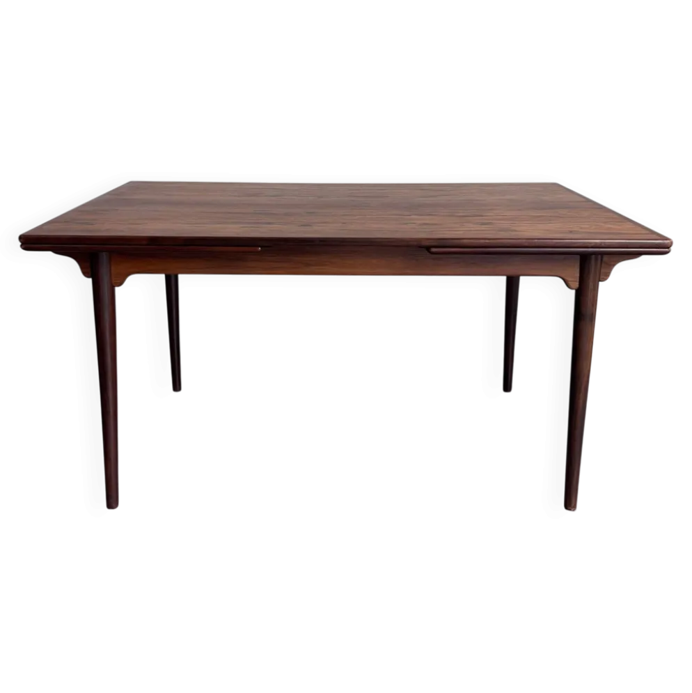 Table à manger extensible vintage en palissandre Omann Jun