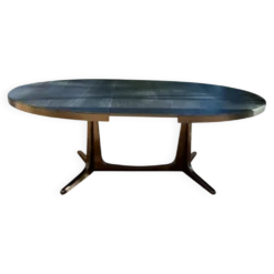 Table à manger ovale extensible dans le goût de baumann — noir ébonisé — vi