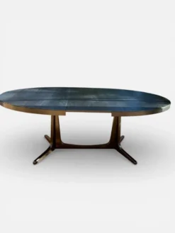 Table à manger ovale extensible dans le goût de baumann — noir ébonisé — vi