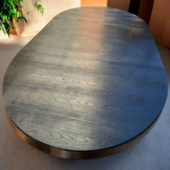Table à manger ovale extensible dans le goût de baumann — noir ébonisé — vi