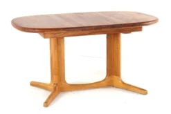 Table à manger ovale extensible Glostrup en teck massif, Danemark
