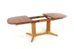 Table à manger ovale extensible Glostrup en teck massif, Danemark