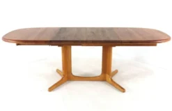 Table à manger ovale extensible Glostrup en teck massif, Danemark
