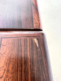 Table à manger palissandre à rallonges intégrées — Danemark, années 60