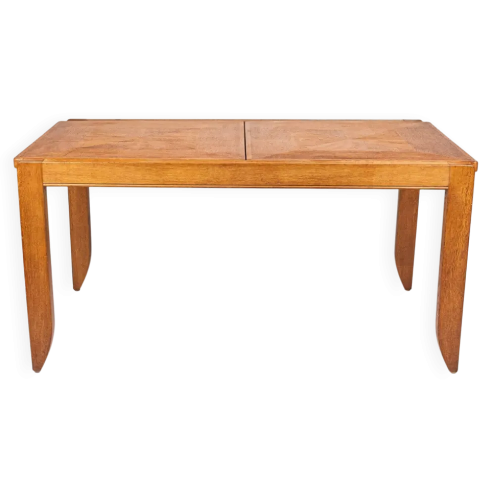 Table à manger à rallonges, modèle Calvados, Guillerme et Chambron, 1960s