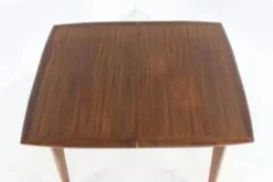 Table à manger rectangulaire extensible en teck - design néerlandais mid-century moderne