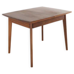 Table à manger rectangulaire extensible en teck - design néerlandais mid-century moderne