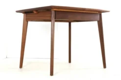 Table à manger rectangulaire extensible en teck - design néerlandais mid-century moderne