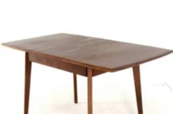 Table à manger rectangulaire extensible en teck - design néerlandais mid-century moderne