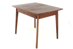 Table à manger rectangulaire extensible en teck - design néerlandais mid-century moderne