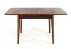 Table à manger rectangulaire extensible en teck - design néerlandais mid-century moderne
