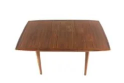 Table à manger rectangulaire extensible en teck - design néerlandais mid-century moderne