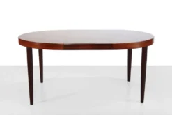 Table à manger ronde en palissandre par Kai Kristiansen pour SVA Mobler
