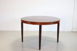 Table à manger ronde en palissandre par Kai Kristiansen pour SVA Mobler