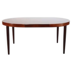 Table à manger ronde en palissandre par Kai Kristiansen pour SVA Mobler