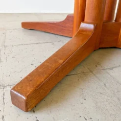 Table à manger ronde en teck Silkeborg avec extensions
