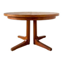Table à manger ronde en teck Silkeborg avec extensions