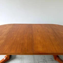 Table à manger ronde en teck Silkeborg avec extensions