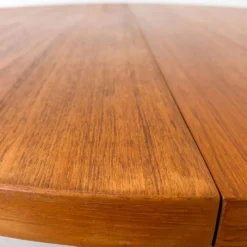 Table à manger ronde en teck Silkeborg avec extensions