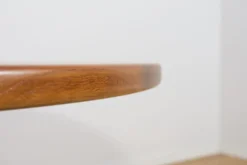 Table à manger ronde extensible en teck du milieu du siècle, Danemark, années 1960