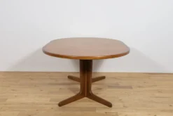 Table à manger ronde extensible en teck du milieu du siècle, Danemark, années 1960