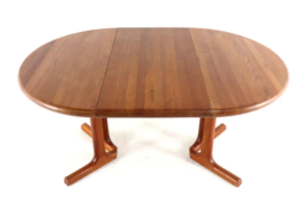 Table à manger ronde extensible 'Hammel' - en teck massif