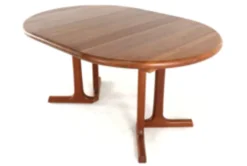 Table à manger ronde extensible 'Hammel' - en teck massif
