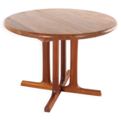 Table à manger ronde extensible 'Hammel' - en teck massif
