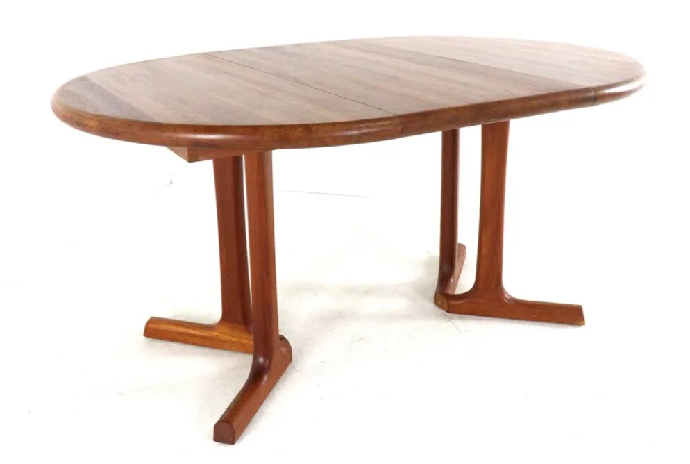 Table à manger ronde extensible 'Hammel' - en teck massif