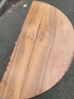 Table à manger ronde extensible par abattant console du 19ème