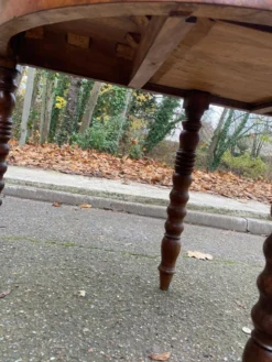 Table à manger ronde extensible par abattant console du 19ème