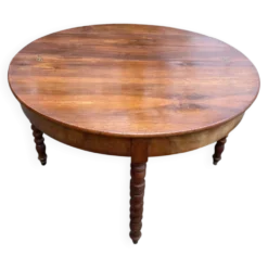 Table à manger ronde extensible par abattant console du 19ème
