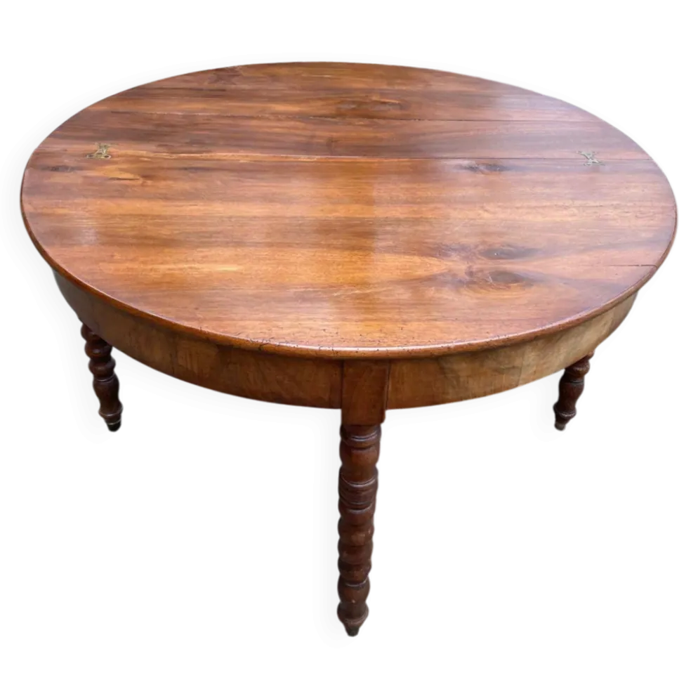 Table à manger ronde extensible par abattant console du 19ème