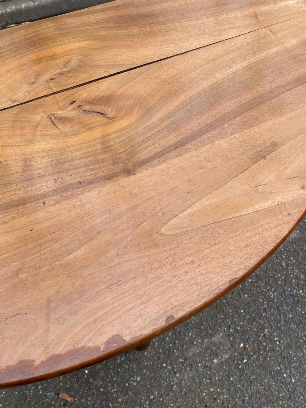 Table à manger ronde extensible par abattant console du 19ème