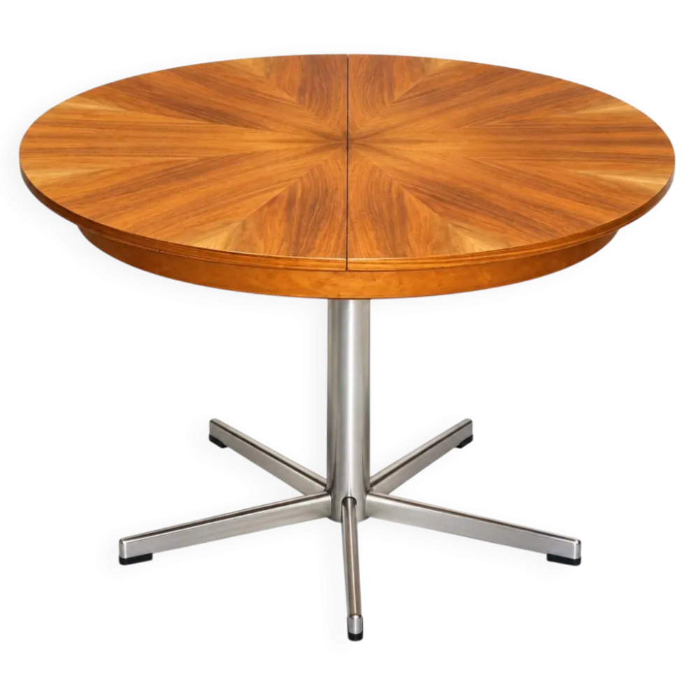 Table à manger ronde extensible par EMU, Italie, années 1960.