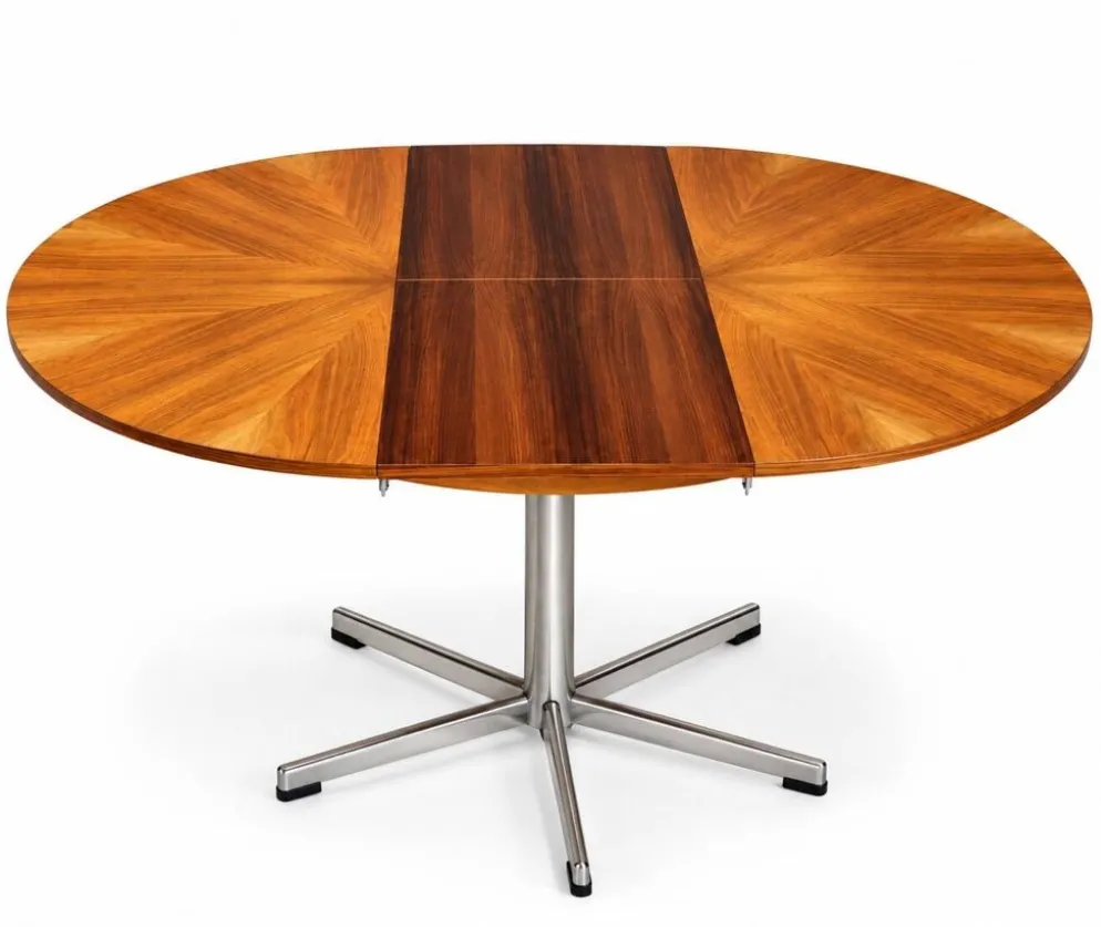 Table à manger ronde extensible par EMU, Italie, années 1960.