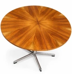 Table à manger ronde extensible par EMU, Italie, années 1960.