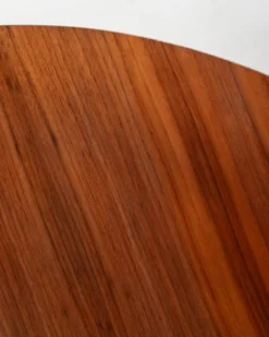 Table à manger ronde extensible en noyer, Suède, années 1960