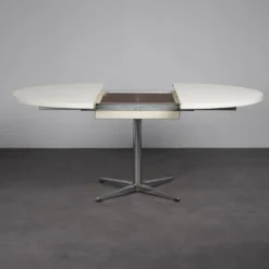 Table à manger ronde extensible par Pastoe, Pays-Bas, années 1970