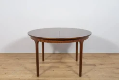 Table à manger ronde extensible en palissandre du milieu du siècle de McIntosh, Royaume-Uni, années 1960.