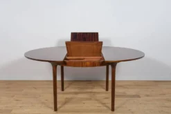 Table à manger ronde extensible en palissandre du milieu du siècle de McIntosh, Royaume-Uni, années 1960.