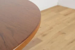 Table à manger ronde extensible en teck des années 1950, Royaume-Uni