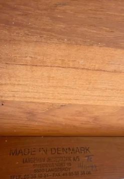 Table à manger ronde extensible en teck danois vintage des années 1970 par Langeskov Møbelfabrik